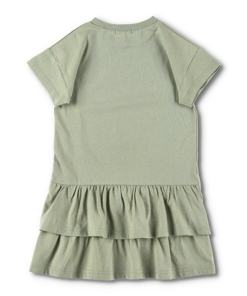 BRANSHES（ブランシェス）の「【WEB限定】後ろ2段フリル半袖ワンピース（ワンピース・キッズ・ライトグリーン/チャコールグレー/ピンク/ラベンダー・130cm/100cm/150cm/140cm/120cm/110cm）」の2枚目の写真