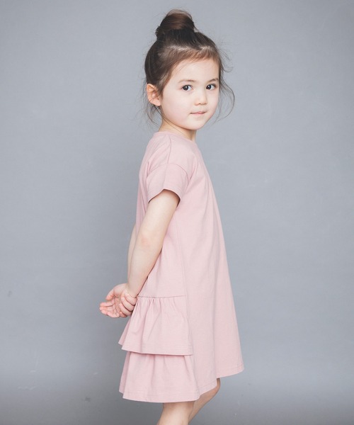 BRANSHES（ブランシェス）の「【WEB限定】後ろ2段フリル半袖ワンピース（ワンピース・キッズ・ライトグリーン/チャコールグレー/ピンク/ラベンダー・130cm/100cm/150cm/140cm/120cm/110cm）」の11枚目の写真