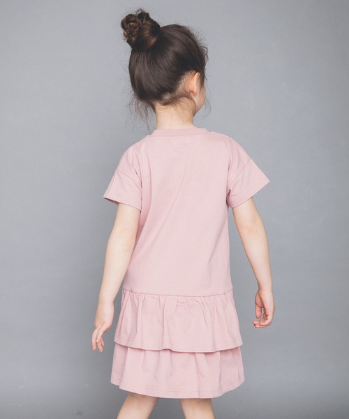 BRANSHES（ブランシェス）の「【WEB限定】後ろ2段フリル半袖ワンピース（ワンピース・キッズ・ライトグリーン/チャコールグレー/ピンク/ラベンダー・130cm/100cm/150cm/140cm/120cm/110cm）」の12枚目の写真