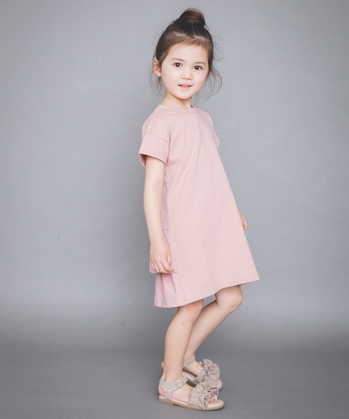 BRANSHES（ブランシェス）の「【WEB限定】後ろ2段フリル半袖ワンピース（ワンピース・キッズ・ライトグリーン/チャコールグレー/ピンク/ラベンダー・130cm/100cm/150cm/140cm/120cm/110cm）」の7枚目の写真