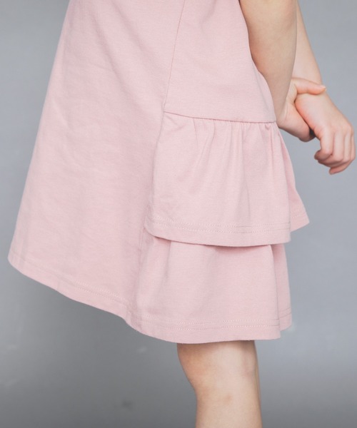 BRANSHES（ブランシェス）の「【WEB限定】後ろ2段フリル半袖ワンピース（ワンピース・キッズ・ライトグリーン/チャコールグレー/ピンク/ラベンダー・130cm/100cm/150cm/140cm/120cm/110cm）」の13枚目の写真