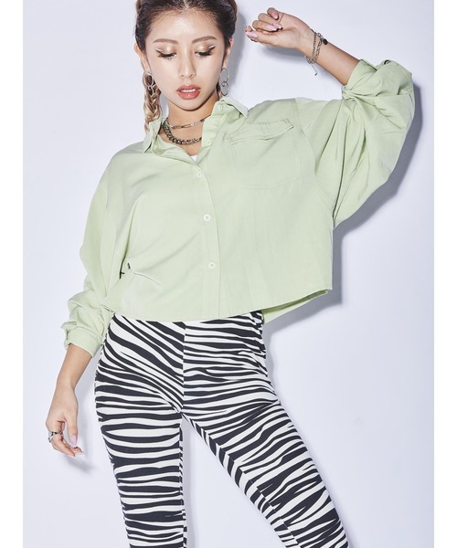 EGOIST（エゴイスト）の「アニマル柄スリムフレアパンツⅡ（その他パンツ・レディース・ホワイト/グレー・FREE）」の4枚目の写真