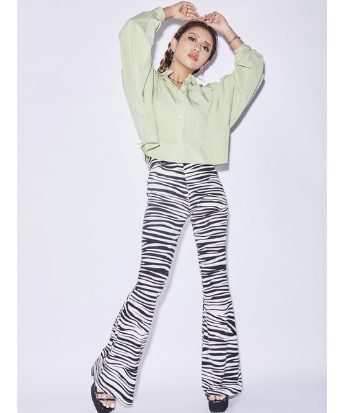 EGOIST（エゴイスト）の「アニマル柄スリムフレアパンツⅡ（その他パンツ・レディース・ホワイト/グレー・FREE）」の10枚目の写真