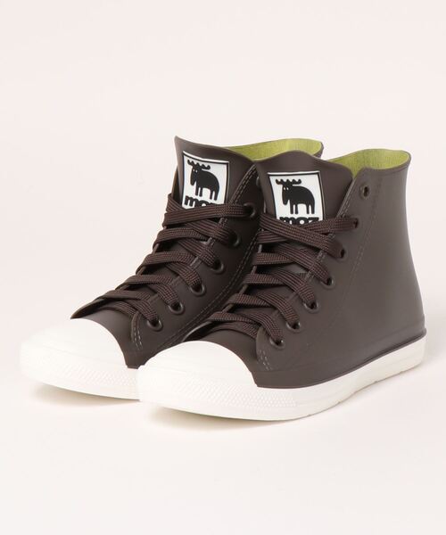 moz(モズ)の「《moz》レインスニーカーハイカット(レインシューズ・レディース・グレー/ネイビー/ベージュ/ブラック/カーキ/ブラウン/ホワイト/サックスブルー/ローズ/ブラック×ホワイト・LL/M/S/L)」の6枚目の写真