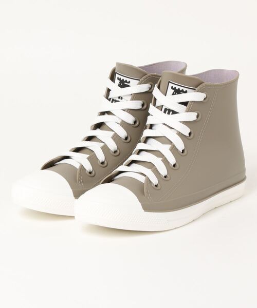 moz(モズ)の「《moz》レインスニーカーハイカット(レインシューズ・レディース・グレー/ネイビー/ベージュ/ブラック/カーキ/ブラウン/ホワイト/サックスブルー/ローズ/ブラック×ホワイト・LL/M/S/L)」の5枚目の写真