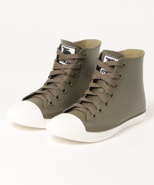 moz(モズ)の「《moz》レインスニーカーハイカット(レインシューズ・レディース・グレー/ネイビー/ベージュ/ブラック/カーキ/ブラウン/ホワイト/サックスブルー/ローズ/ブラック×ホワイト・LL/M/S/L)」の8枚目の写真
