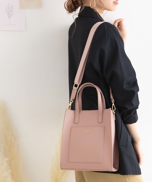 Newlyme（ニューリーミー）の「スクエア2WAYトートバッグ（ショルダーバッグ・レディース・ブラック/ベージュ/ブラウン/グレー/ブルー/ブラック系その他/ブラウン系その他/パイソン/ブラウン系その他3/ベージュ系その他/ブラック系その他2/ブラウン系その他2・FREE）」の22枚目の写真