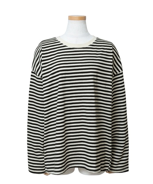 reca(レカ)の「ボーダーカットソー(Tシャツ/カットソー・レディース・ブラック/ブルー/グリーン/ブラウン系その他・FREE)」の9枚目の写真