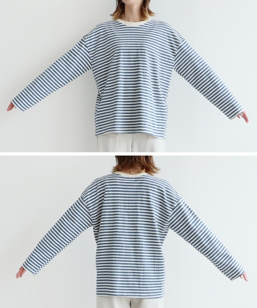 reca(レカ)の「ボーダーカットソー(Tシャツ/カットソー・レディース・ブラック/ブルー/グリーン/ブラウン系その他・FREE)」の13枚目の写真