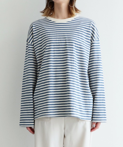 reca(レカ)の「ボーダーカットソー(Tシャツ/カットソー・レディース・ブラック/ブルー/グリーン/ブラウン系その他・FREE)」の10枚目の写真