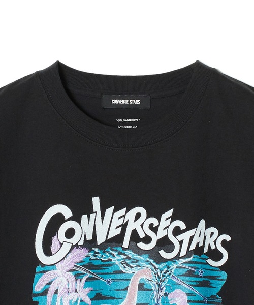 CONVERSE STARS（コンバーススターズ）の「スーベニア風ダイナソーTシャツ（Tシャツ/カットソー・メンズ・ホワイト・LARGE/MEDIUM）」の5枚目の写真