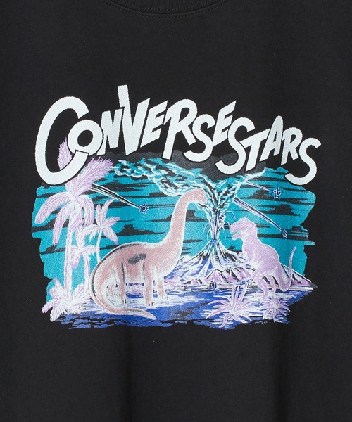 CONVERSE STARS（コンバーススターズ）の「スーベニア風ダイナソーTシャツ（Tシャツ/カットソー・メンズ・ホワイト・LARGE/MEDIUM）」の8枚目の写真