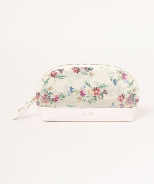 rienda（リエンダ）の「【rienda/リエンダ】 BASIC FLOWER PT POUCH（ポーチ・レディース・ホワイト/ブラック・FREE）」の2枚目の写真