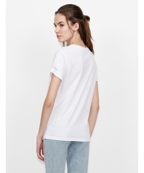 ARMANI EXCHANGE(アルマーニエクスチェンジ)の「【A|X アルマーニ エクスチェンジ】A|Xロゴ クルーネック半袖Tシャツ/REGULAR(Tシャツ/カットソー・レディース・ホワイト/ブラック・LARGE/MEDIUM/SMALL/X-SMALL)」の4枚目の写真