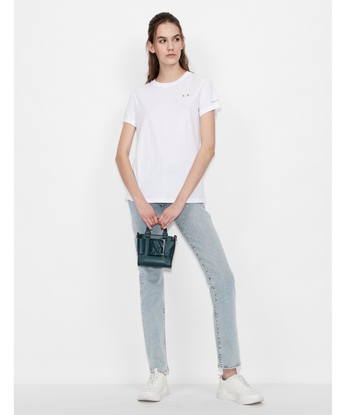 ARMANI EXCHANGE(アルマーニエクスチェンジ)の「【A|X アルマーニ エクスチェンジ】A|Xロゴ クルーネック半袖Tシャツ/REGULAR(Tシャツ/カットソー・レディース・ホワイト/ブラック・LARGE/MEDIUM/SMALL/X-SMALL)」の3枚目の写真