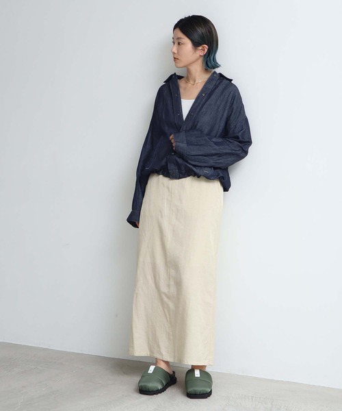 note et silence (ノートエシロンス)の「_●C/Liライトオンスデニム コーチジャケット(その他アウター・レディース・ライトブルー/ネイビー・FREE)」の8枚目の写真