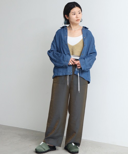 note et silence (ノートエシロンス)の「_●C/Liライトオンスデニム コーチジャケット(その他アウター・レディース・ライトブルー/ネイビー・FREE)」の12枚目の写真