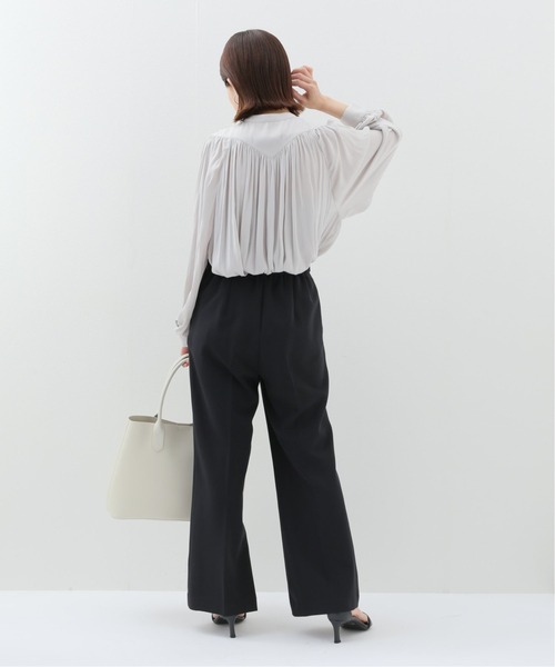 Simplicite（サンプリシテ）の「イージービューティーパンツ（スラックス・レディース・ブラック/オレンジ・FREE）」の4枚目の写真