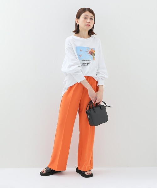 Simplicite（サンプリシテ）の「イージービューティーパンツ（スラックス・レディース・ブラック/オレンジ・FREE）」の5枚目の写真