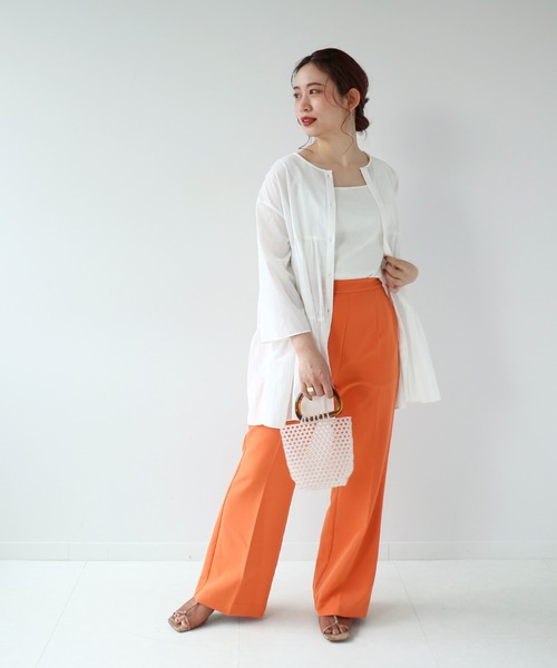 Simplicite（サンプリシテ）の「イージービューティーパンツ（スラックス・レディース・ブラック/オレンジ・FREE）」の22枚目の写真