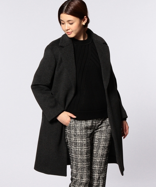 UNITED ARROWS（ユナイテッドアローズ）の「UAB W/N R/V ノーボタン コート（その他アウター・レディース・グレー/オフホワイト・36/40/38）」の2枚目の写真