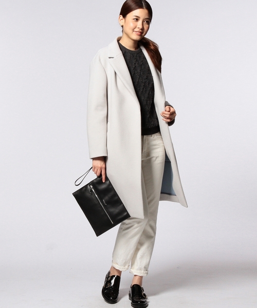 UNITED ARROWS（ユナイテッドアローズ）の「UAB W/N R/V ノーボタン コート（その他アウター・レディース・グレー/オフホワイト・36/40/38）」の11枚目の写真