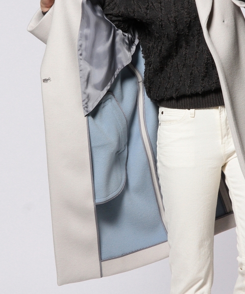 UNITED ARROWS（ユナイテッドアローズ）の「UAB W/N R/V ノーボタン コート（その他アウター・レディース・グレー/オフホワイト・36/40/38）」の15枚目の写真