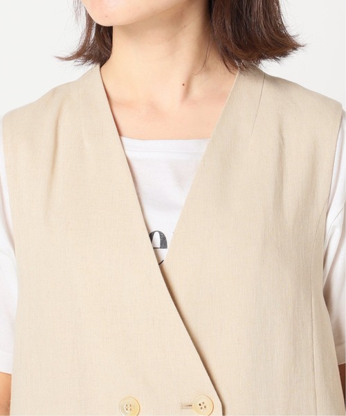 SLOBE IENA（スローブイエナ）の「リネンロングジャケット◆（その他アウター・レディース・ベージュ/アイボリー・FREE）」の15枚目の写真