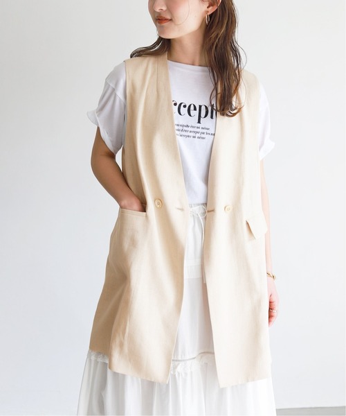 SLOBE IENA（スローブイエナ）の「リネンロングジャケット◇（その他