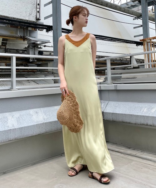 セール Scene By Ciaopanic シーン バイ チャオパニック サテンキャミワンピース Web 一部店舗限定 ワンピース Ciaopanic チャオパニック のファッション通販 Zozotown