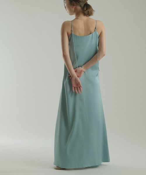 CIAOPANIC(チャオパニック)の「【SCENE by ciaopanic/シーン バイ チャオパニック】サテンキャミワンピース/WEB・一部店舗限定(ワンピース・レディース・ブルー/ライトグリーン・FREE)」の13枚目の写真