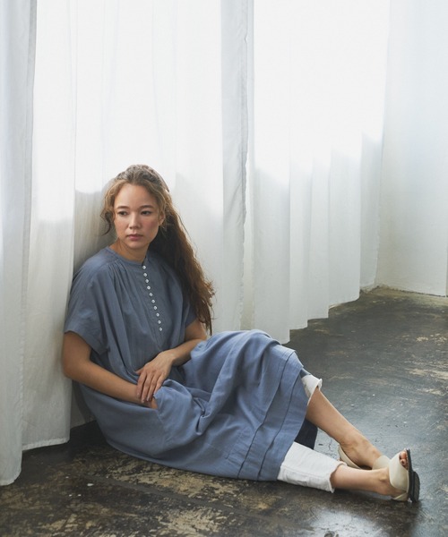 PUAL CE CIN（ピュアルセシン）の「インドコットンボイルワンピース（ワンピース・レディース・ブラック/ベージュ/ブルー/ローズ・FREE）」の3枚目の写真