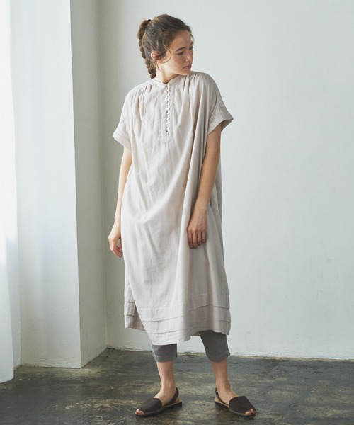 PUAL CE CIN（ピュアルセシン）の「インドコットンボイルワンピース（ワンピース・レディース・ブラック/ベージュ/ブルー/ローズ・FREE）」の18枚目の写真