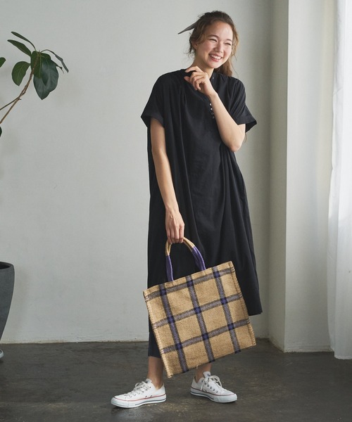 PUAL CE CIN（ピュアルセシン）の「インドコットンボイルワンピース（ワンピース・レディース・ブラック/ベージュ/ブルー/ローズ・FREE）」の7枚目の写真