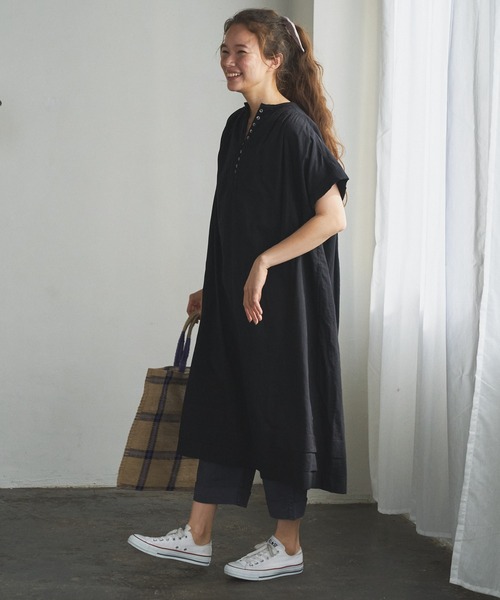 PUAL CE CIN（ピュアルセシン）の「インドコットンボイルワンピース（ワンピース・レディース・ブラック/ベージュ/ブルー/ローズ・FREE）」の9枚目の写真