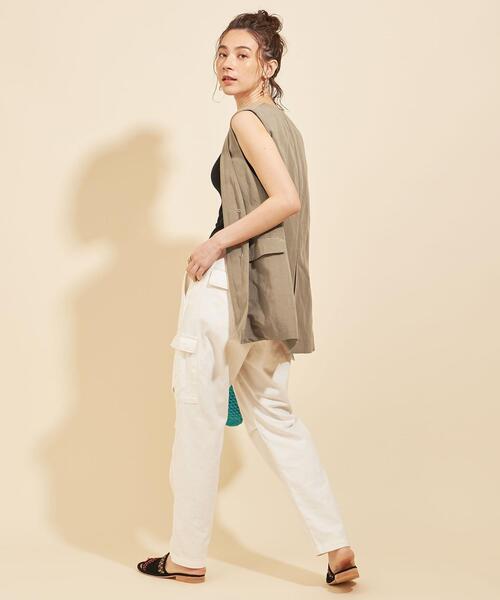 美品　ビューティアンドユース　カラーレスベスト　ジレ　ベスト　ナチュラル BEAUTY&YOUTH UNITED ARROWS（ビューティーアンドユース