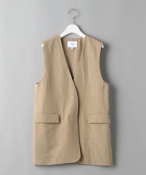BEAUTY&YOUTH UNITED ARROWS（ビューティーアンドユースユナイテッドアローズ）の「BY 麻ブレンド カラーレスジレ（ベスト・レディース・ベージュ/ダークグレー・SMALL/MEDIUM）」の19枚目の写真