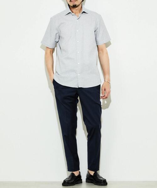 EYE. D WEARing（アイディウェアリング）の「EYE.D WEARingドビーチドリシャツ（シャツ/ブラウス・メンズ・ライトグレー/ネイビー・2/3/4）」の9枚目の写真