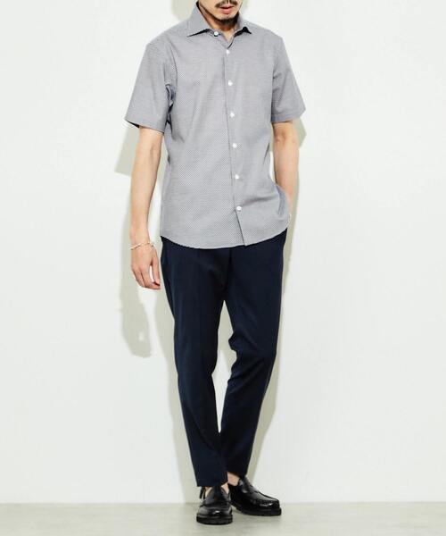 EYE. D WEARing（アイディウェアリング）の「EYE.D WEARingドビーチドリシャツ（シャツ/ブラウス・メンズ・ライトグレー/ネイビー・2/3/4）」の10枚目の写真