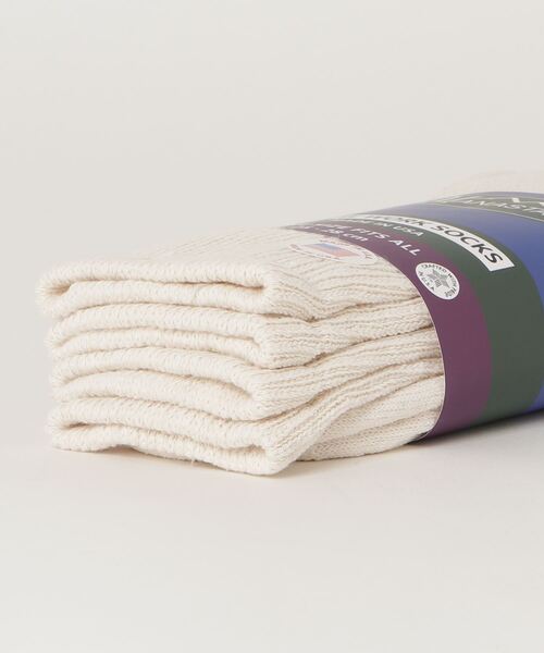 MANASTASH（マナスタッシュ）の「MANASTASH/マナスタッシュ 2P CREW WORK SOCKS（ソックス/靴下・メンズ・ホワイト/ブラック/ナチュラル・FREE）」の4枚目の写真