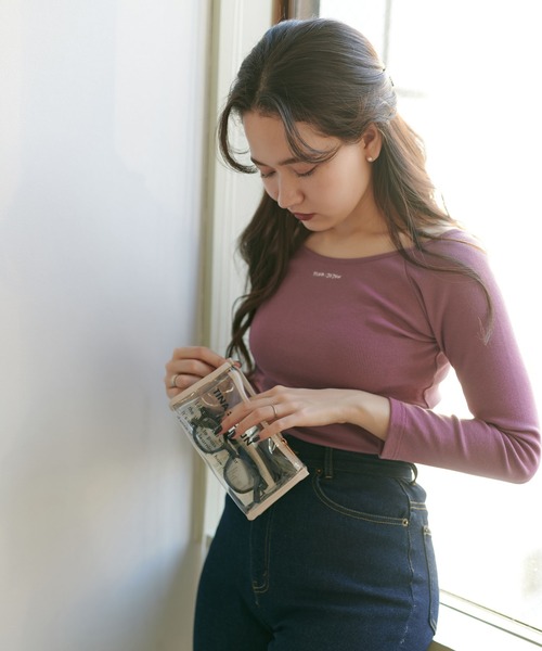 TINA：JOJUN（ティーナジョジュン）の「クリアポーチ TINA：JOJUN（ポーチ・レディース・ブラウン/ライトベージュ・F）」の6枚目の写真