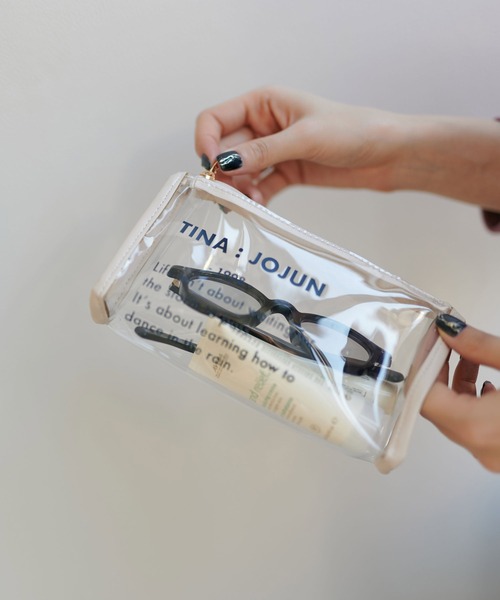 TINA：JOJUN（ティーナジョジュン）の「クリアポーチ TINA：JOJUN（ポーチ・レディース・ブラウン/ライトベージュ・F）」の5枚目の写真