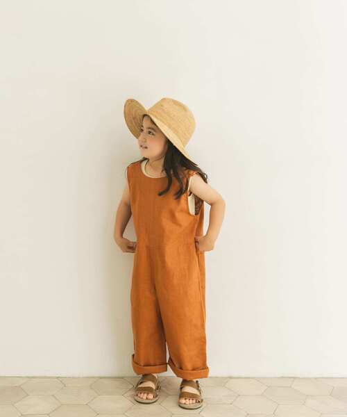 URBAN RESEARCH DOORS（アーバンリサーチドアーズ）の「【WEB限定】コットンリネンオールインワン(KIDS)（サロペット/オーバーオール・キッズ・ネイビー/ブラウン系その他・120/105/150/135）」の9枚目の写真