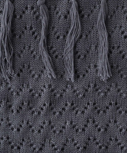 osharewalker(オシャレウォーカー)の「【廃盤】『ダブルフリンジニットスカート』(スカート・レディース・ネイビー/アイボリー・1/2)」の13枚目の写真