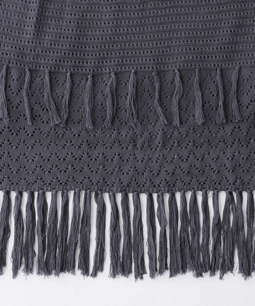 osharewalker(オシャレウォーカー)の「【廃盤】『ダブルフリンジニットスカート』(スカート・レディース・ネイビー/アイボリー・1/2)」の11枚目の写真