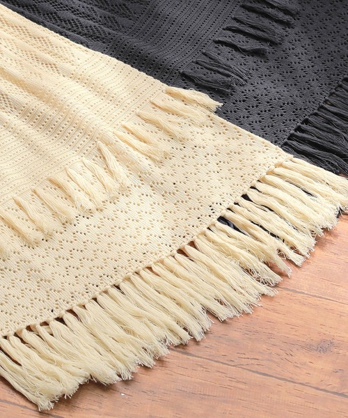 osharewalker(オシャレウォーカー)の「【廃盤】『ダブルフリンジニットスカート』(スカート・レディース・ネイビー/アイボリー・1/2)」の5枚目の写真