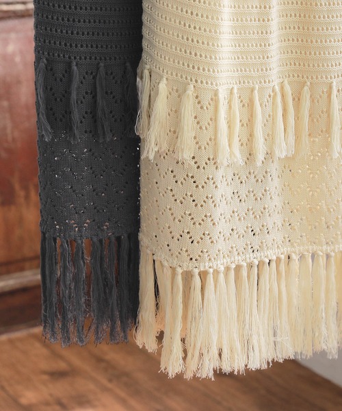 osharewalker(オシャレウォーカー)の「【廃盤】『ダブルフリンジニットスカート』(スカート・レディース・ネイビー/アイボリー・1/2)」の20枚目の写真