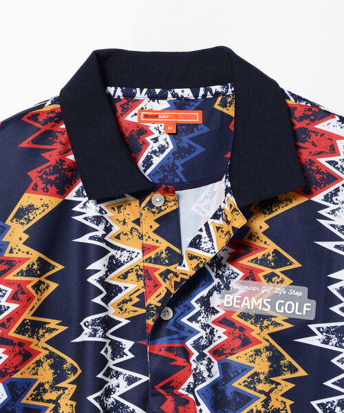 BEAMS - 【つかもち】BEAMS GOLF ORANGE LABEL メンフィス柄 MEN'S＞BEAMS GOLF ORANGE LABEL / メンフィス柄 ポロシャツ【公式通販】