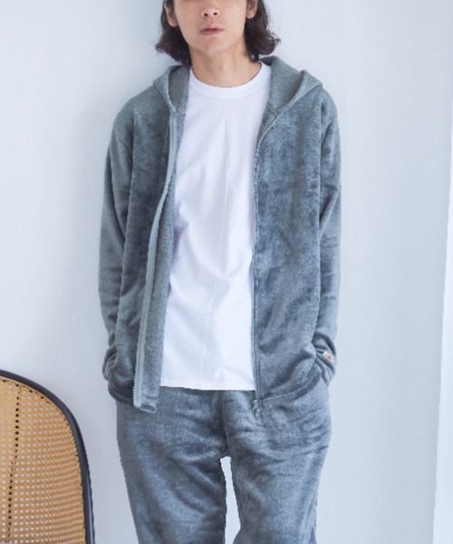 FRUIT OF THE LOOM】ボアルームウェア 上下セット（パーカー＆ロング