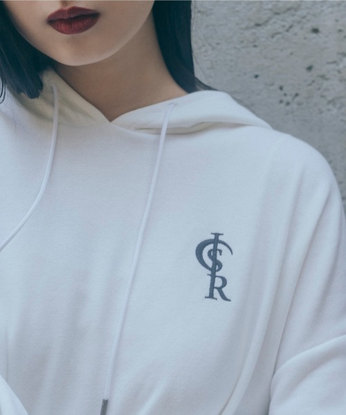 Romansual（ロマンシュアル）の「Romansual/ロゴ刺繍スウェットパーカ（パーカー・レディース・ホワイト/ブラック/ピンク・FREE）」の5枚目の写真